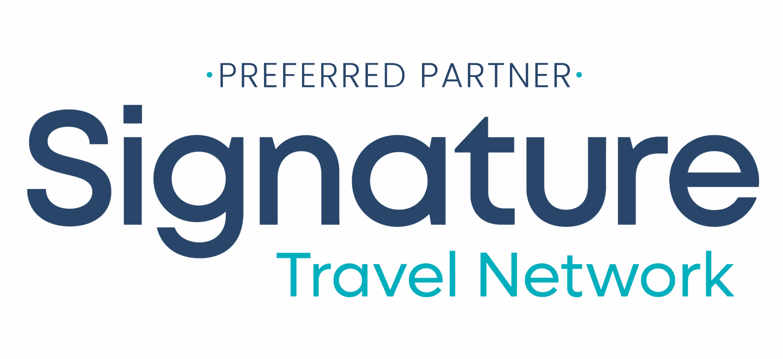 Signature Travel Network logo with “Preferred Partner” text in blue and teal on a white background.